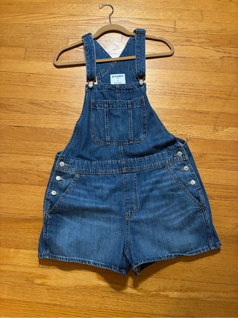Old Navy Dark Blue Denim Shortalls with Front Pocket